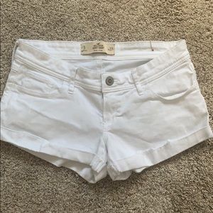 Hollister low rise white shorts!